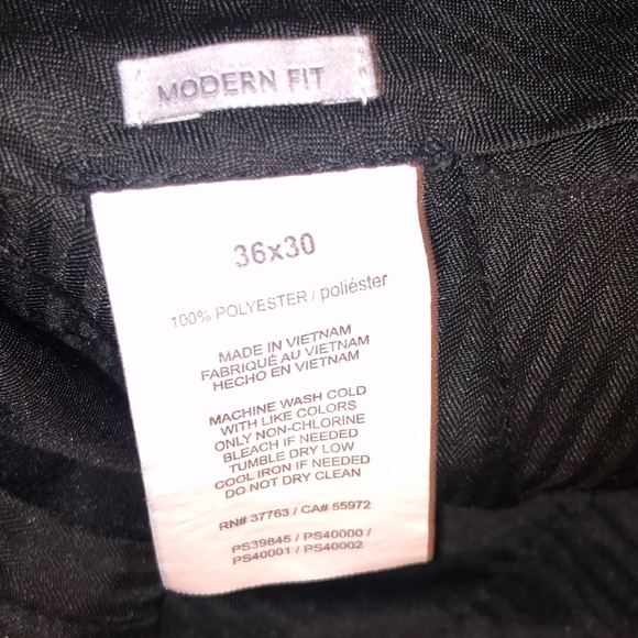 Perry Ellis Modern Fit Dress Pant, Black 36x30 - Picture 6 of 6